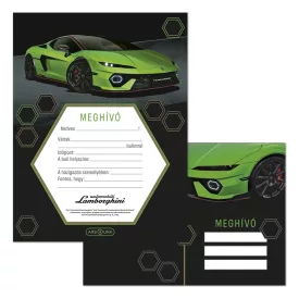   Partimeghívó ARS UNA 10 ív+10 db boríték Lamborghini 5522
