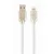 Gembird Premium rubber 8-pin charging and data cable 2m White