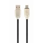 Gembird CC-USB2R-AMmBM-2M microUSB Premium rubber charging and data cable 2m Black