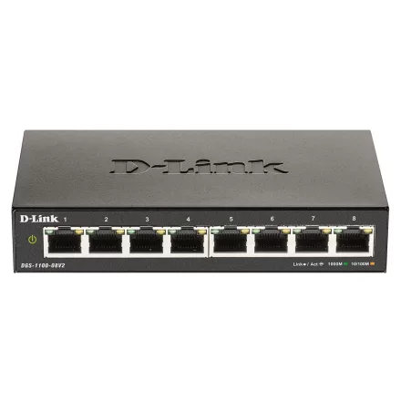 D-Link DGS-1100-08V2 8-Port Gigabit Smart Managed Switch