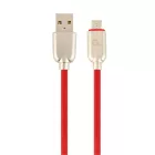 Gembird CC-USB2R-AMmBM-2M-R microUSB Premium rubber charging and data cable 2m Red