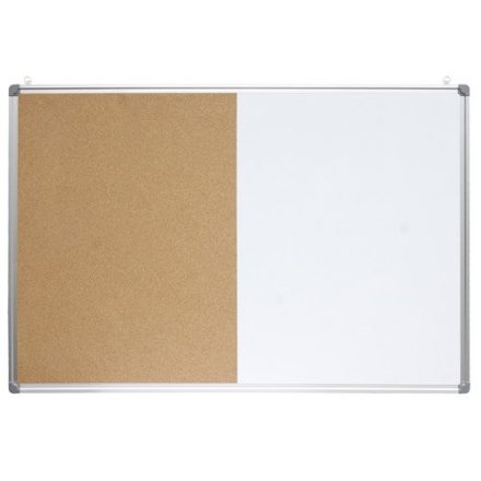 Kombitábla OPTIMA 45x60 parafa/mágneses törölhető alumínium keret