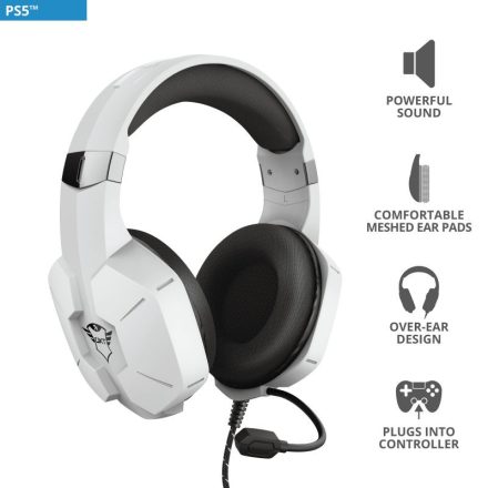 Trust GXT 323W Carus Gaming Headset for PS5 White