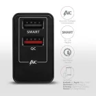 AXAGON ACU-QS24 QC3.0 + 5V-1.2A Wall Charger Black