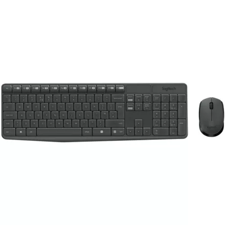 Logitech MK235 Wireless Combo billentyűzet + egér Black DE