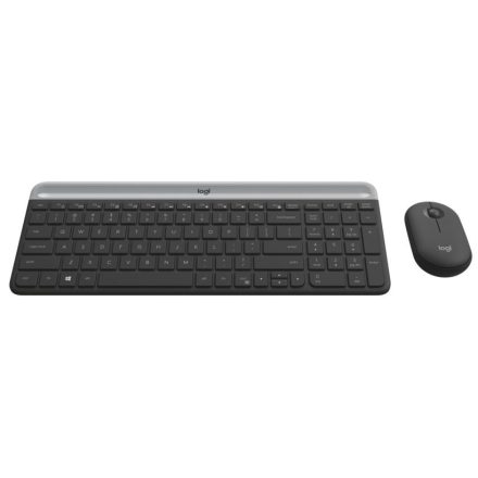 Logitech MK470 Slim Wireless Keyboard and Mouse Combo Black/Silver DE