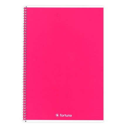 Spirálfüzet vonalas FORTUNA Monocolor A/5 70 lapos magenta