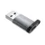 FIXED alumínium USB-C - USB-A adapter szürke