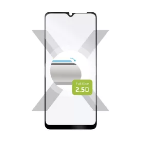  FIXED teljes képernyőt védő 2,5D edzett üveg Samsung Galaxy A12 telefonhoz, fekete