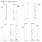 FIXED kötött nylon szíj Apple Watch 38/40mm, S méret, piros