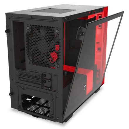 NZXT H210i Mini-ITX Case Window Matte Black/Red