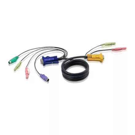 ATEN PS/2 KVM Cable with 3 in 1 SPHD and Audio 1,8m Black