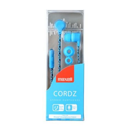 Maxell MXSCORDZBL Headset Blue