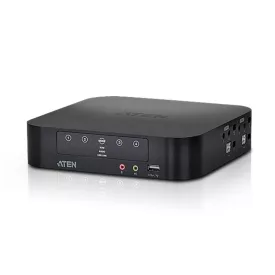   ATEN 4-Port USB Mini DisplayPort/Audio Dual Display KVMP Switch + Cables