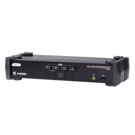 ATEN 4-Port USB 3.0 4K HDMI KVMP Switch with Audio Mixer Mode 