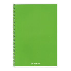 Spirálfüzet vonalas FORTUNA Monocolor A/4 70 lapos zöld