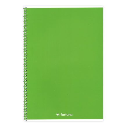 Spirálfüzet vonalas FORTUNA Monocolor A/4 70 lapos zöld