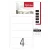 Etikett OPTIMA 32105 192x61mm 400 címke/doboz 100 ív/doboz