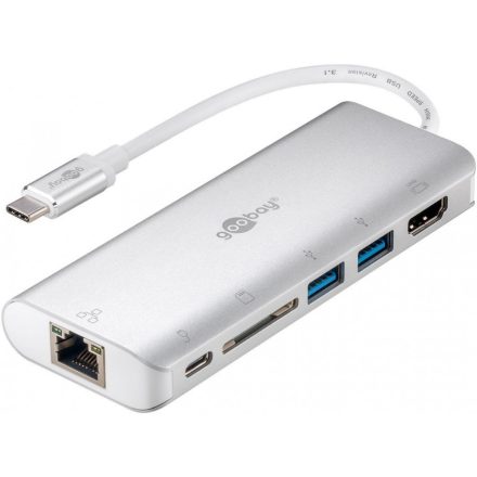 Goobay USB-C Multiport adapter Silver
