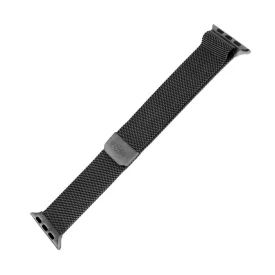   FIXED szíj rozsdamentes hálóval Apple Watch 42/44mm órához, fekete