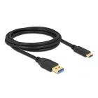 DeLock  SuperSpeed USB (USB3.2 Gen1) Cable Type-A to USB Type-C 2m Black