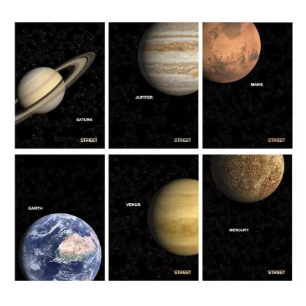 Füzet kockás STREET A/4 54 lapos Planets
