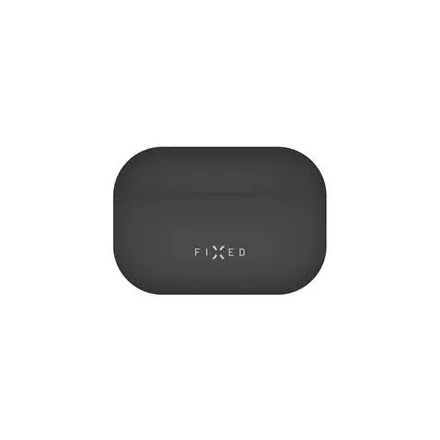 FIXED Silky szilikon tok Apple Airpods Pro fülhallgatóhoz, fekete