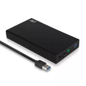   ACT AC1405 USB3.2 3,5" Hard Drive Enclosure Screwless Design Black