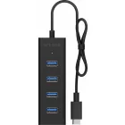Raidsonic IcyBox IB-HUB1409-C3 4-port Hub with USB Type-C Interface Black