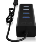 Raidsonic IcyBox IB-HUB1409-C3 4-port Hub with USB Type-C Interface Black