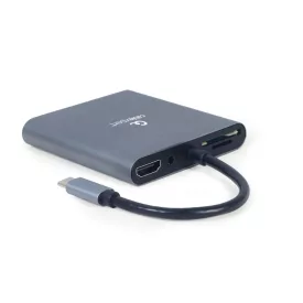   Gembird A-CM-COMBO6-01 USB Type-C 6-in-1 Multi-Port Adapter Space Grey