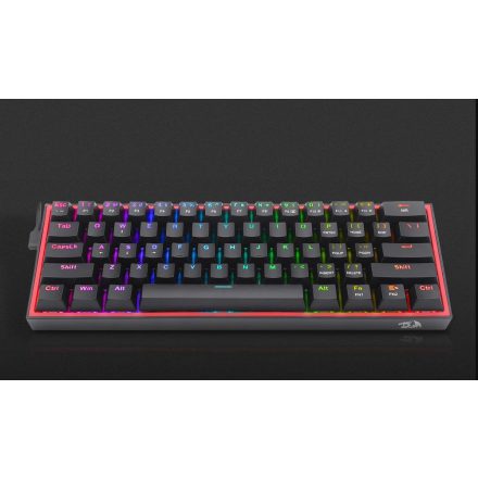 Redragon Fizz Pro black, wired&2.4G&BT Mechanical Keyboard, RGB, brown switch Black HU