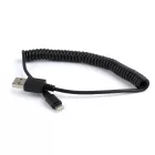 Gembird USB Sync and Charging spiral cable for iPhone 1,5m Black