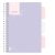 Spirálfüzet vonalas STREET Pad A/5 100 lapos regiszteres lila pöttyös