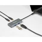 DeLock External USB 3.2 Gen 2 USB Type-C Hub with 2x USB Type-A and 2 x USB Type-C