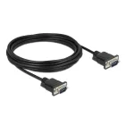 DeLock RS-232 D-Sub 9 male to male with narrow plug housing Serial Cable 5m Black