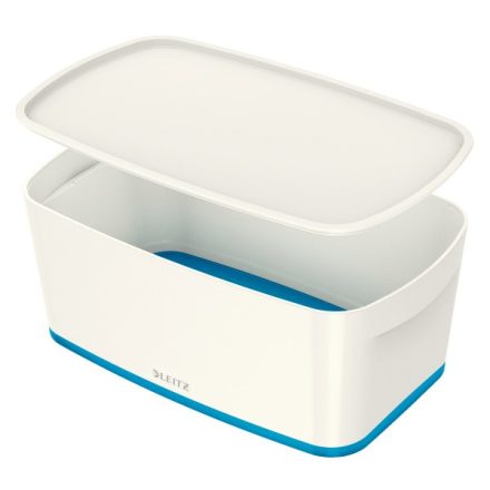 Tároló doboz LEITZ Wow Mybox fedeles műanyag kicsi fehér/kék