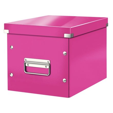Tároló doboz LEITZ Click&Store M méret kocka rózsaszín