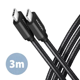   AXAGON BUCM3-CM30AB Speed USB-C <> USB-C 3.2 Gen 1 Cable 3m Black