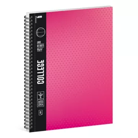 Spirálfüzet vonalas ARS UNA College A/4 80 lapos pink