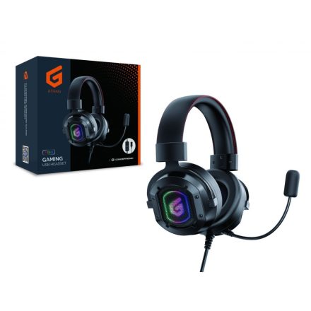 Conceptronic  ATHAN02B RGB Gaming Headset Black