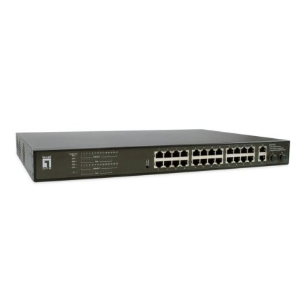 LevelOne GEP-2821 28-Port Gigabit PoE Switch, 24 PoE Outputs