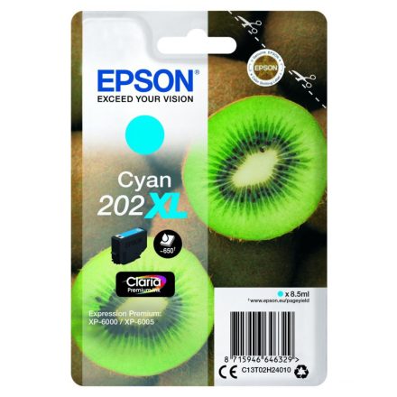 Epson T02H2 (202XL) Cyan tintapatron 