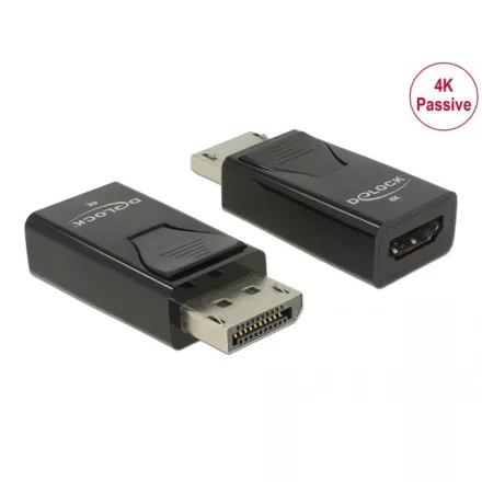 DeLock Adapter DisplayPort 1.2 male to HDMI female 4K Passive Black