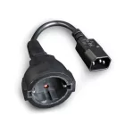 Gembird PC-SFC14M-01 Power adapter cord (C14 male to Schuko female) 0,15m Black