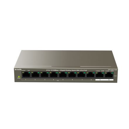 Tenda TEG1110PF-8-102W 8-Port10/100Mbps+2 Gigabit Desktop Switch With 8-Port PoE