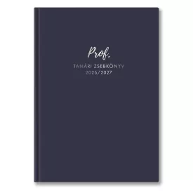   Tanári zsebkönyv TOPTIMER Prof PVC műbőrborító A/5 heti 145x205 mm Kék 2026-2027