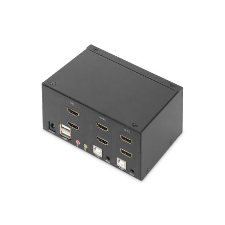 Digitus KVM Switch, 2 Port, Dual Display, 4K, HDMI