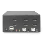 Digitus KVM Switch, 2 Port, Dual Display, 4K, HDMI