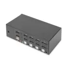 Digitus KVM Switch 4 Port Dual Display, 4K, DisplayPort